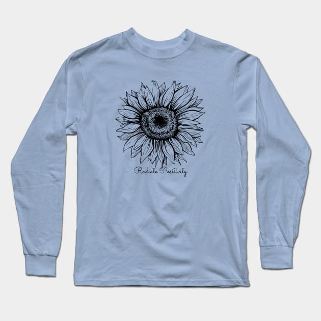 Radiate Positivity Sunflower Long Sleeve T-Shirt by Hello Sunshine